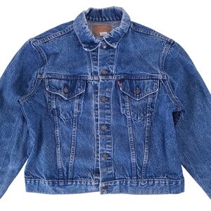 VTG 70's Levis Denim Trucker Jacket Type 3 Mens 70505 217 Sz 44